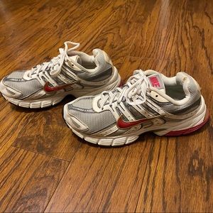 Red & gray Nike sneakers